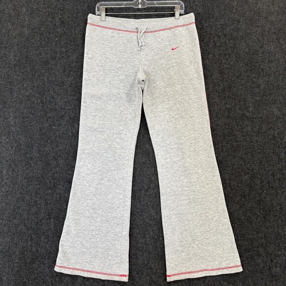Ohio State Buckeyes Pants Women's Medium Gray Sweatpants Flare Yoga Nike - Picture 2 of 13